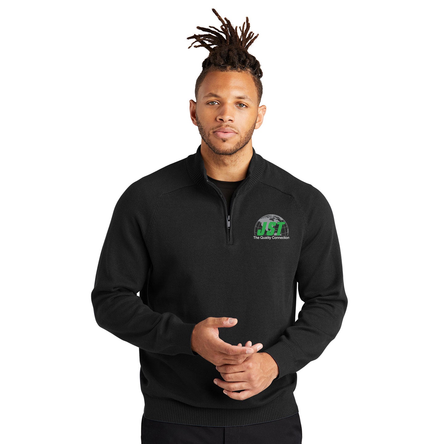 JST - Mercer+Mettle Embroidered 1/4-Zip Sweater