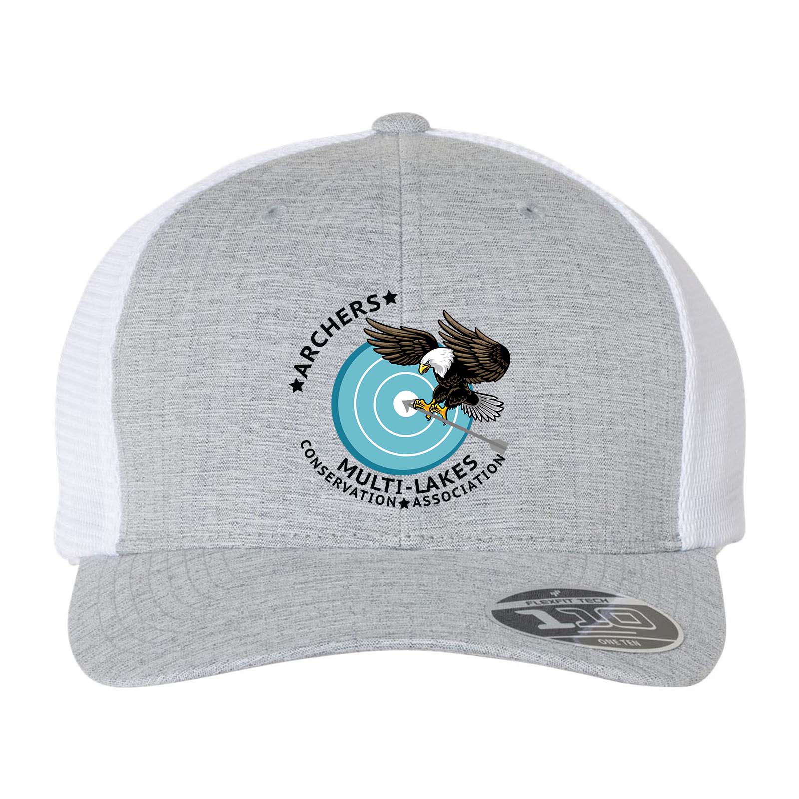 Multi-Lakes Flexfit 110M Trucker Mesh-Back Cap Embroidery