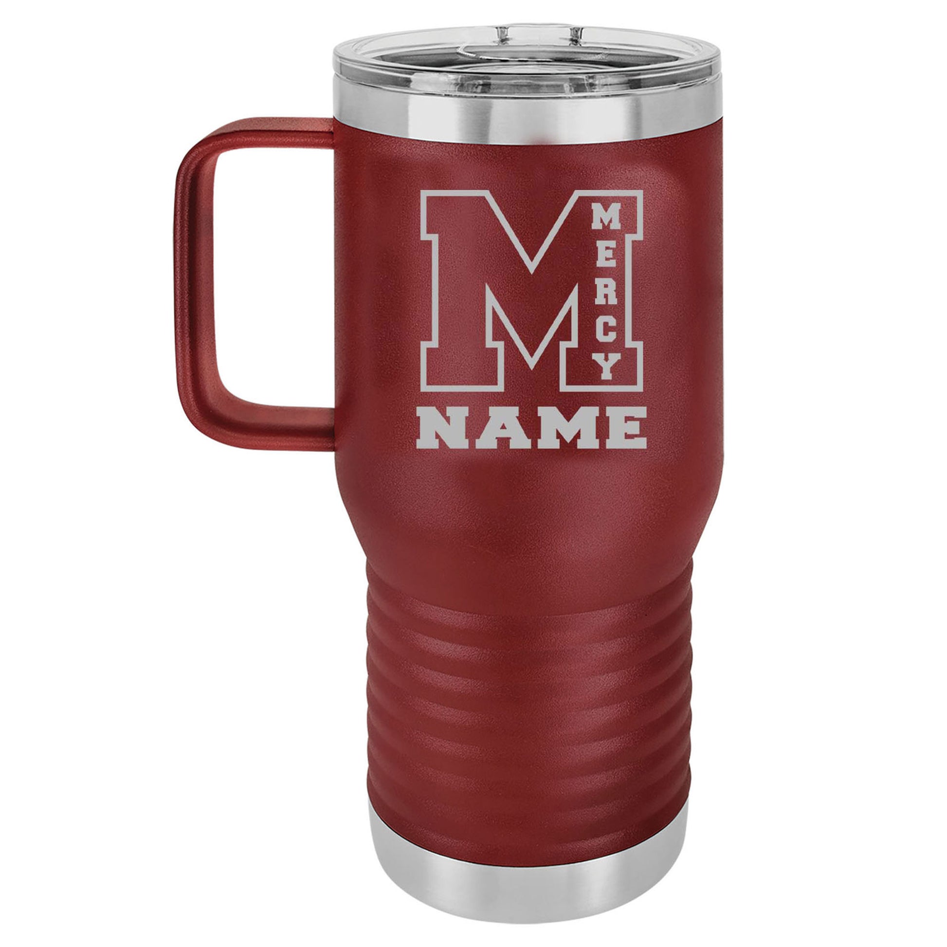 Mercy High School Custom Laser Engraved Name Polar Camel Vacuum Insulated Travel Mug with Slider Lid 20 Oz. - Mato & Hash