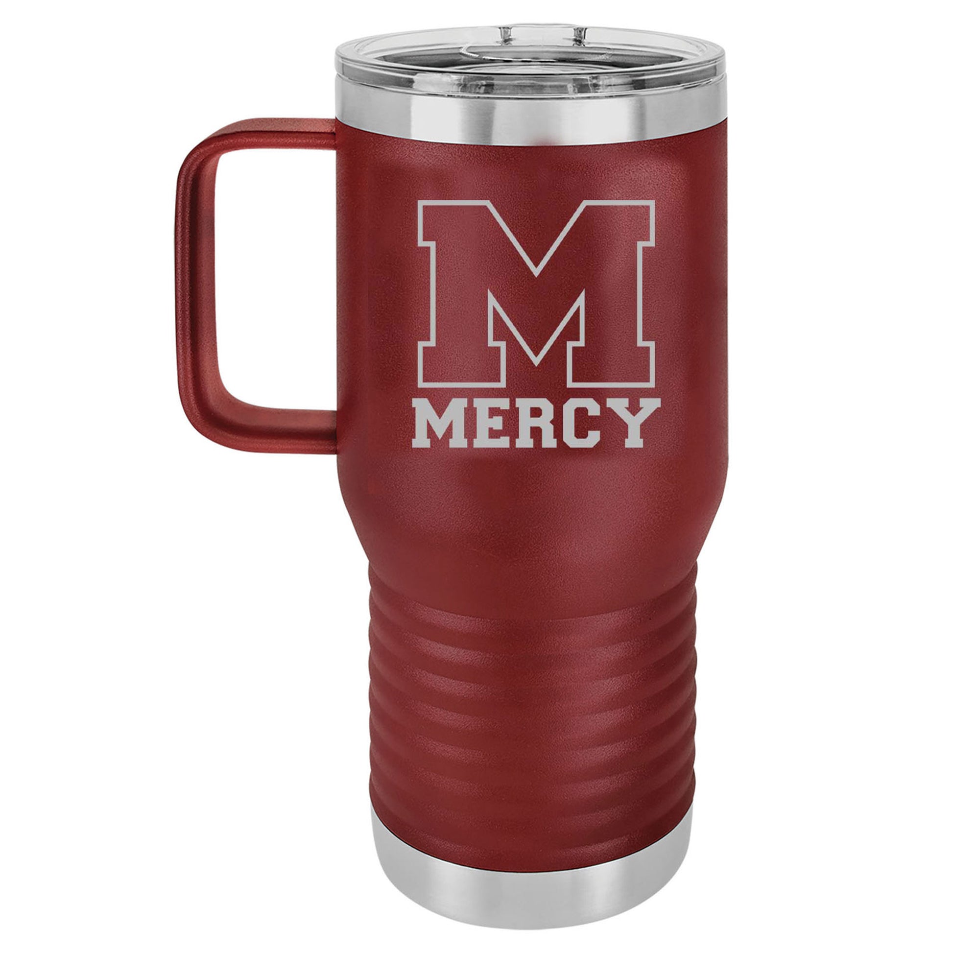 Mercy High School Laser Engraved Polar Camel Vacuum Insulated Travel Mug with Slider Lid 20 Oz. - Mato & Hash