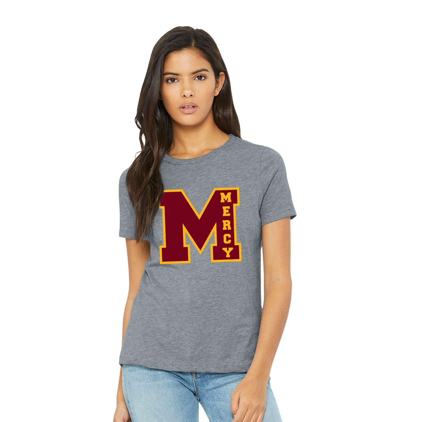 Mercy HS - Mercy Crest Women's Bella+Canvas Relaxed Tee