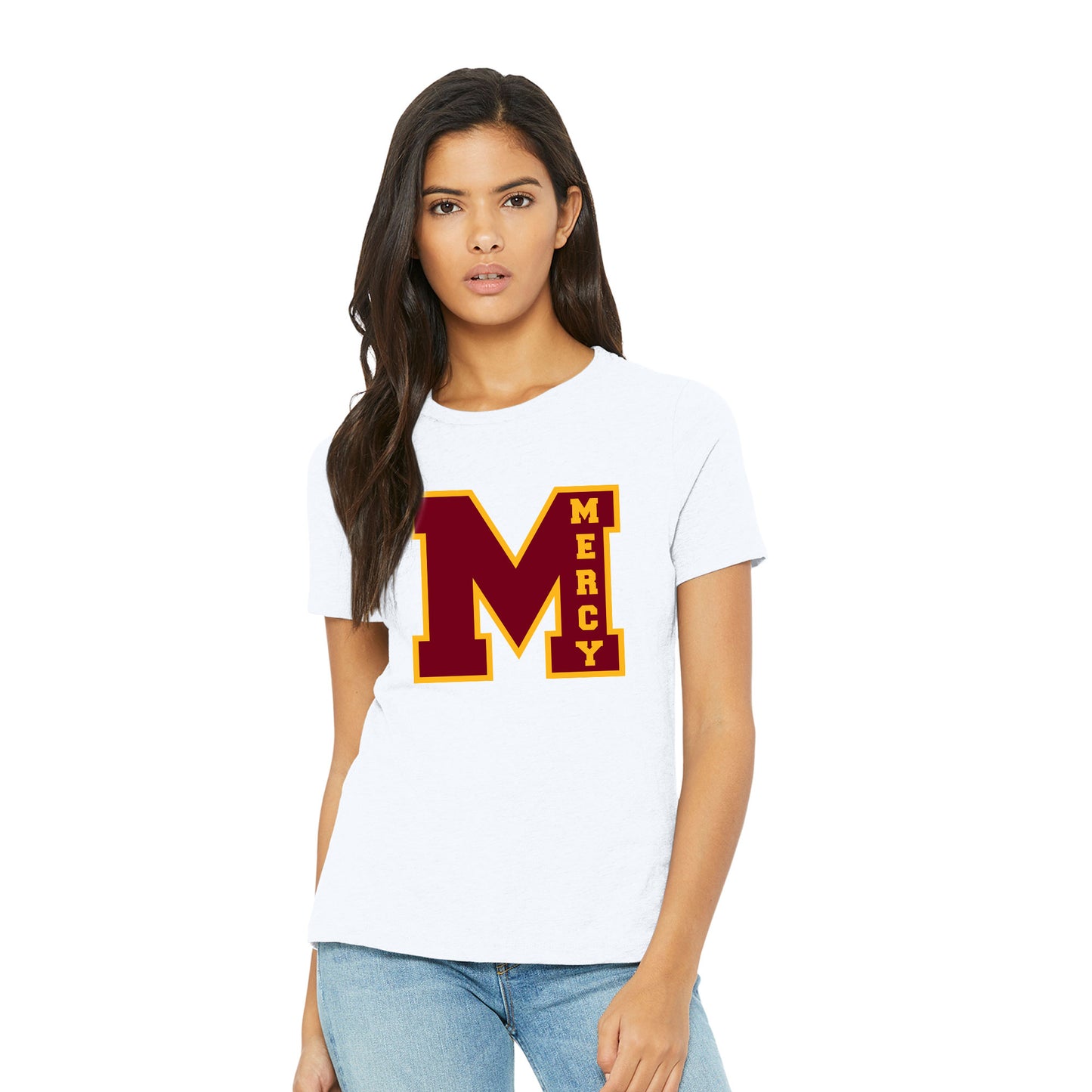 Mercy HS - Mercy Crest Women's Bella+Canvas Relaxed Tee