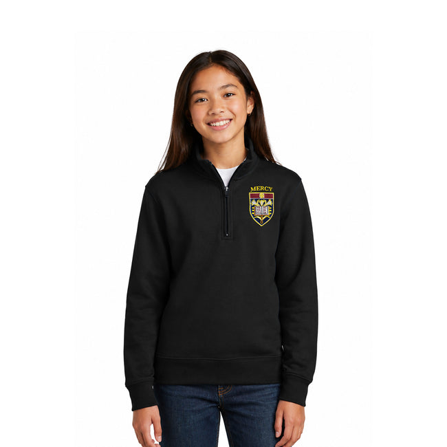 Mercy HS Uniform - Mercy Emblem Youth Port & Company 1/4-Zip Sweatshirt