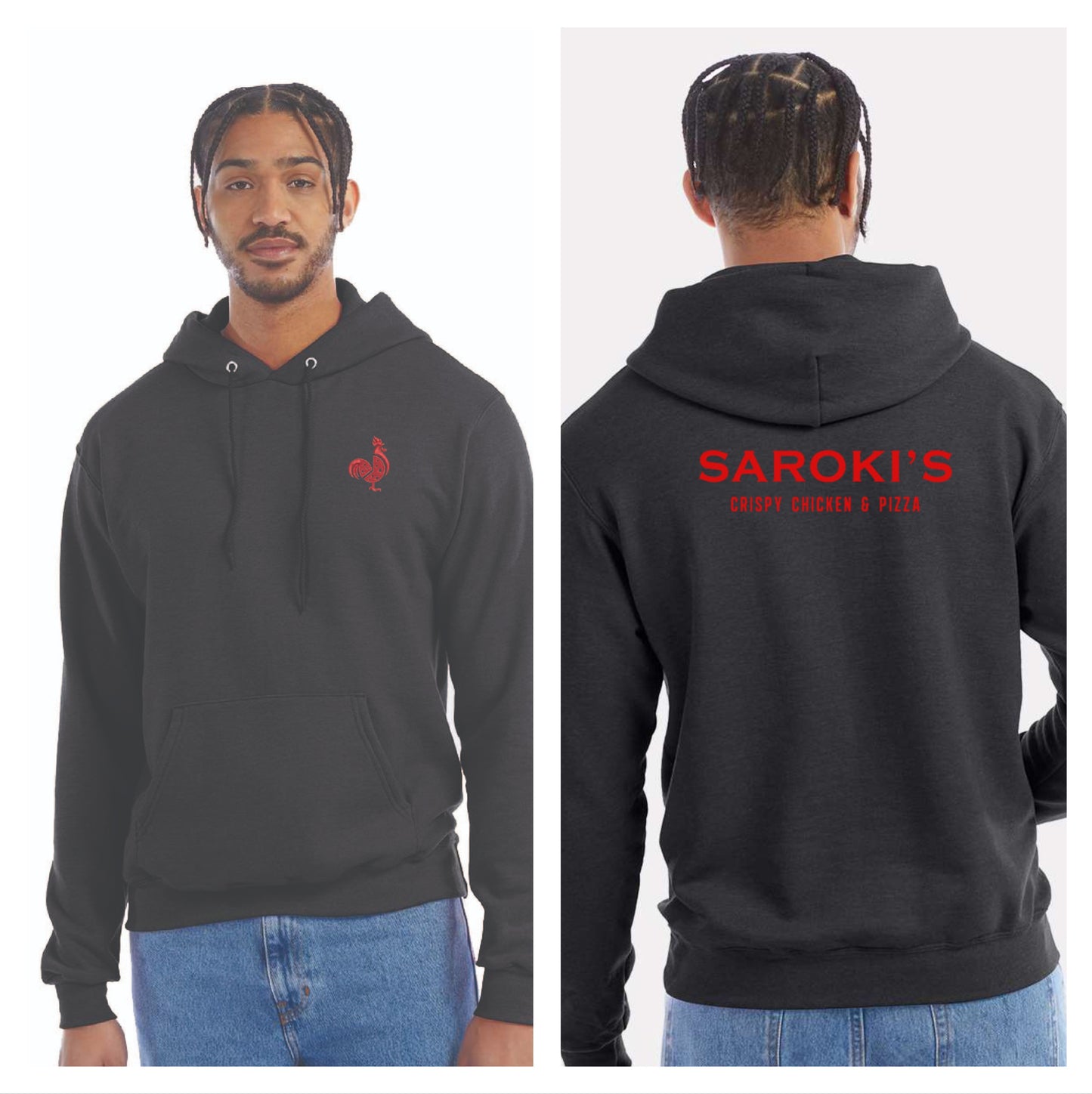 Saroki's Chicken - Embroidered Champion Reverse Weave Hooded Sweatshirt