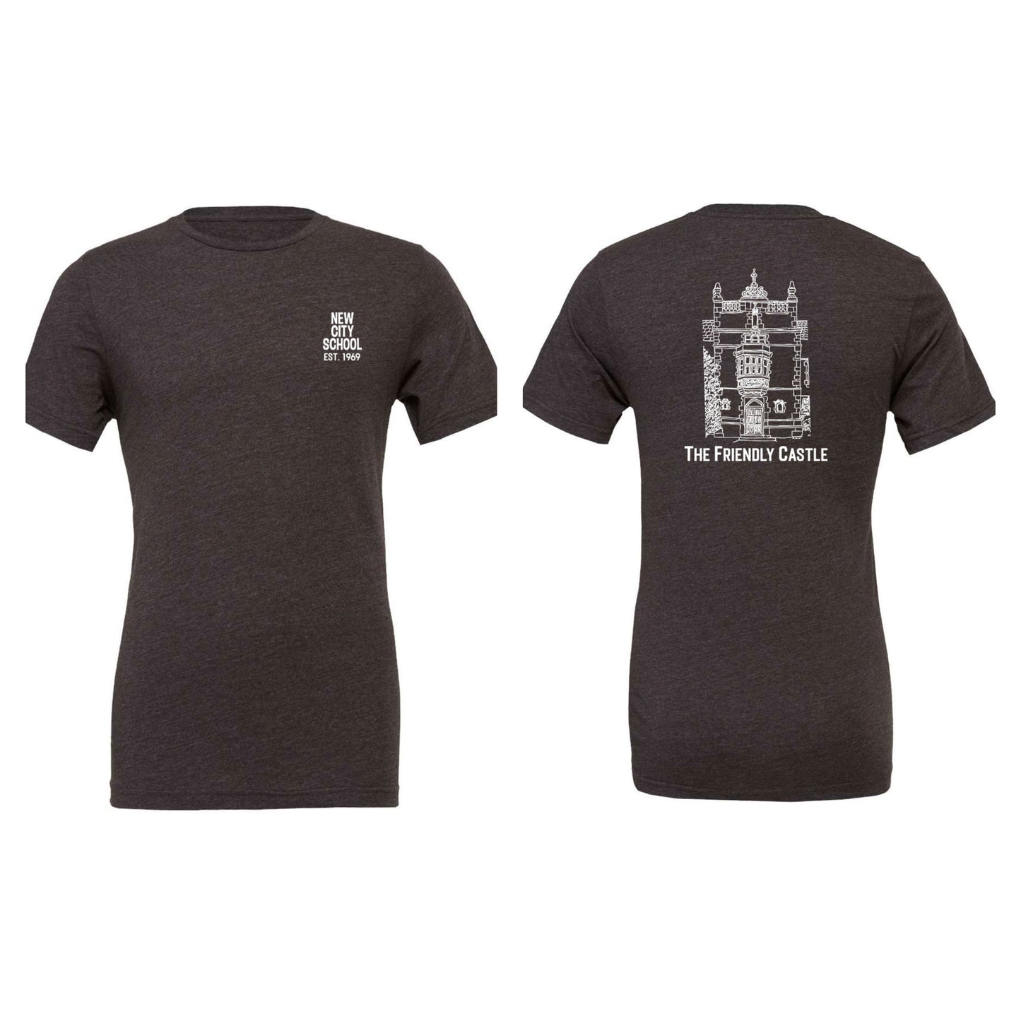 New City School - Friendly Castle - Bella + Canvas Unisex Cotton/Polyester Blend T-Shirt