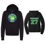 Lakes United Hockey Bella + Canvas Youth Cotton/Polyester Fleece Hooded Sweatshirt Custom Name + Number