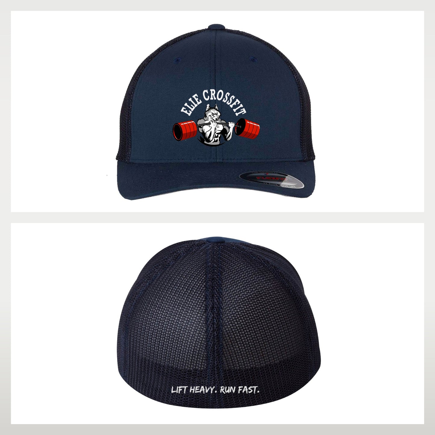 Elie Crossfit - Staff Version - Flexfit Adult 6-Panel Trucker Cap - Fitted
