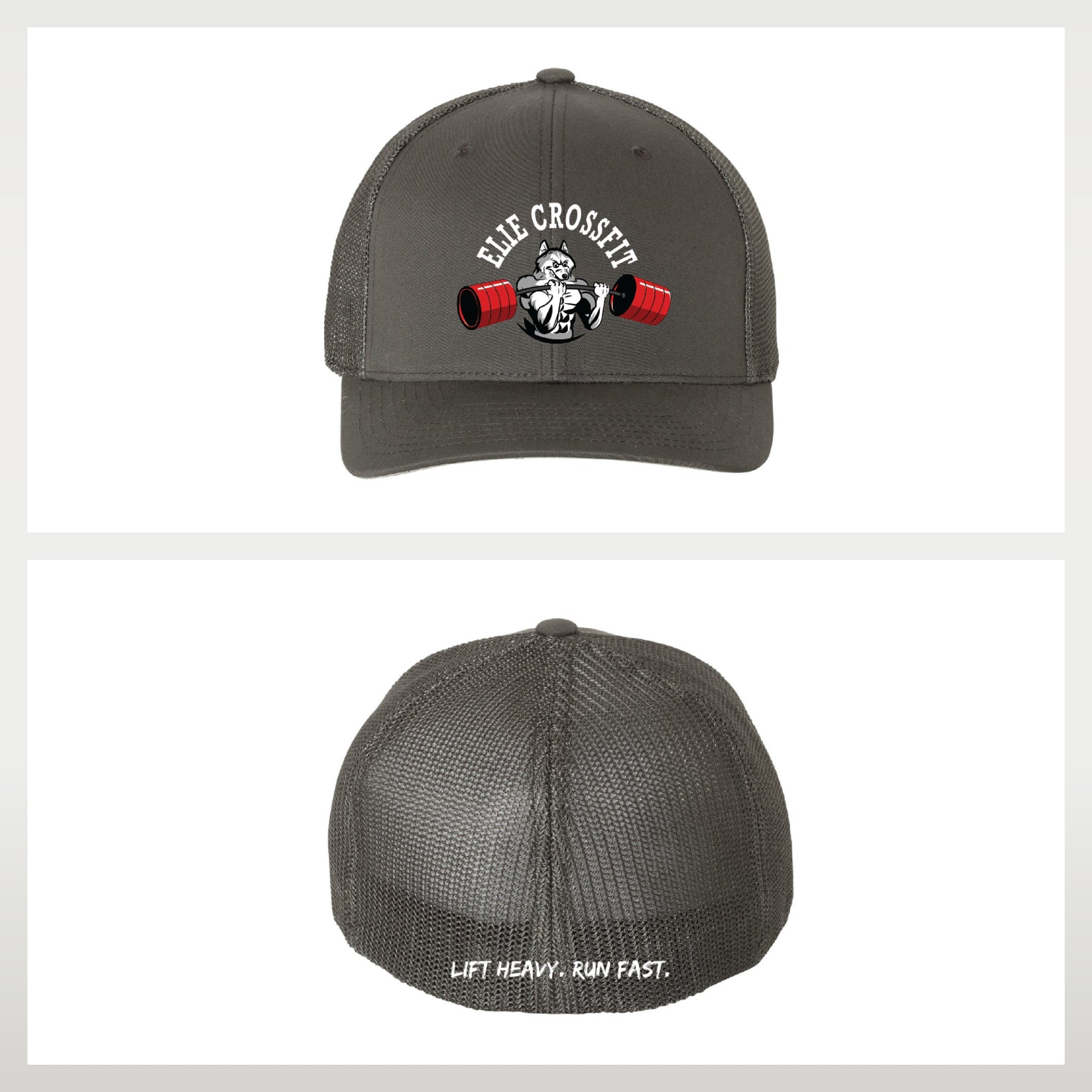 Elie Crossfit - Staff Version - Flexfit Adult 6-Panel Trucker Cap - Fitted