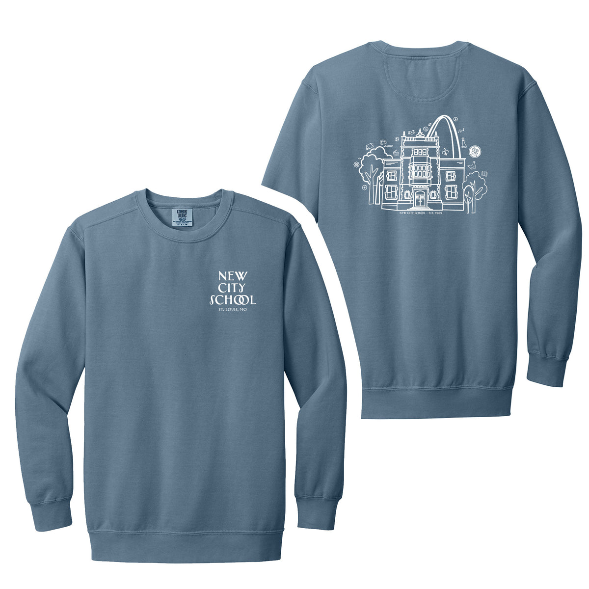 New City School - Joy of Learning  Comfort Colors Crewneck Sweatshirt