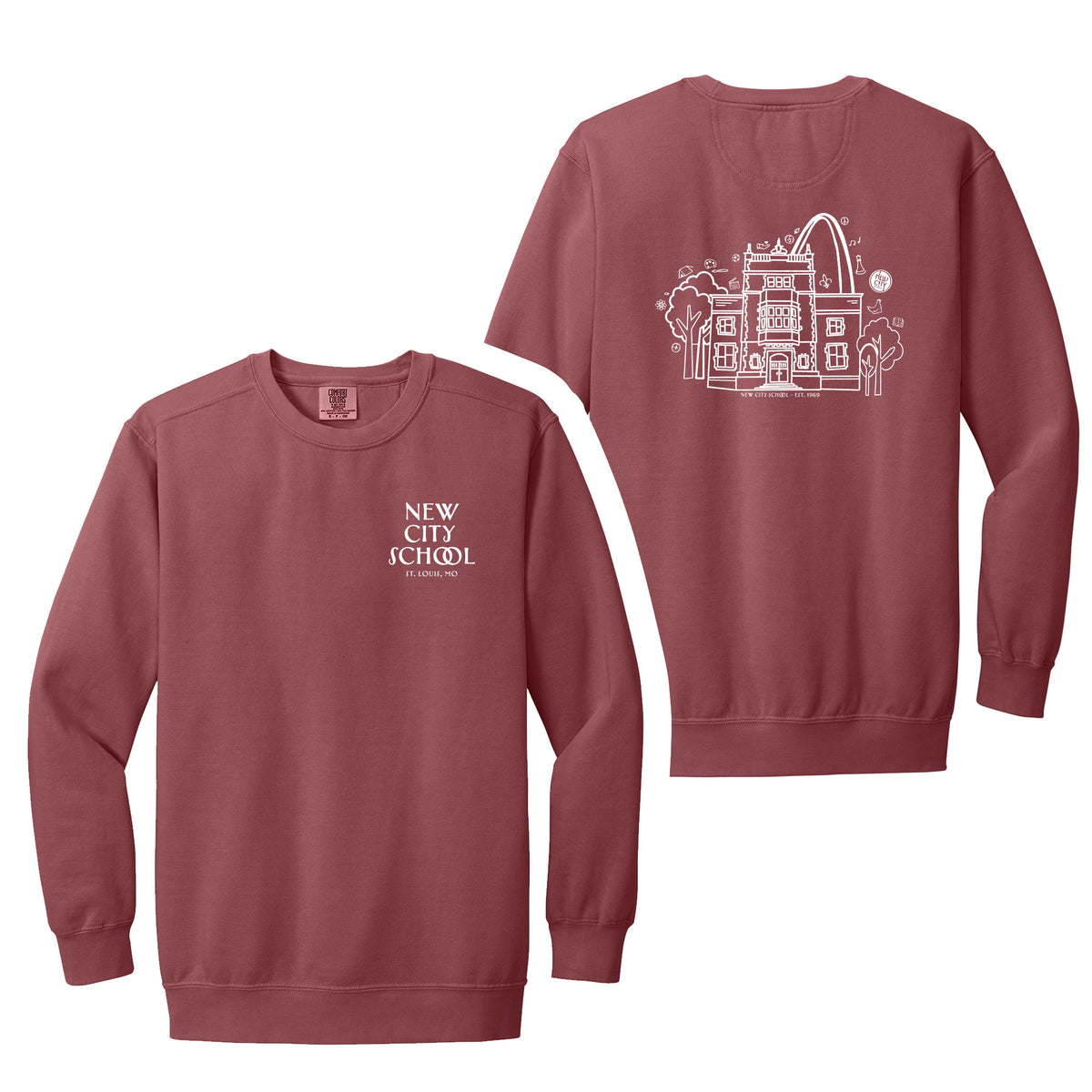 New City School - Joy of Learning  Comfort Colors Crewneck Sweatshirt