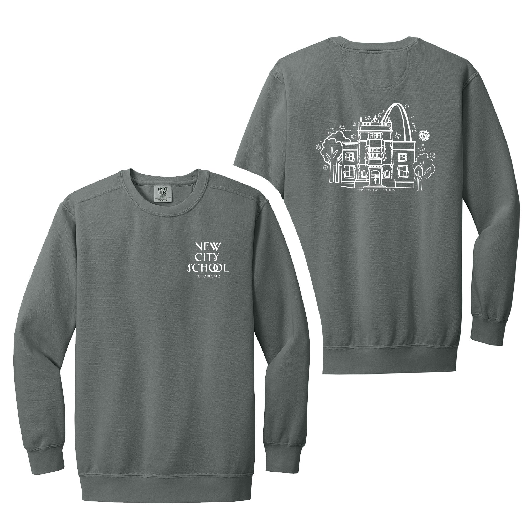 New City School - Joy of Learning  Comfort Colors Crewneck Sweatshirt