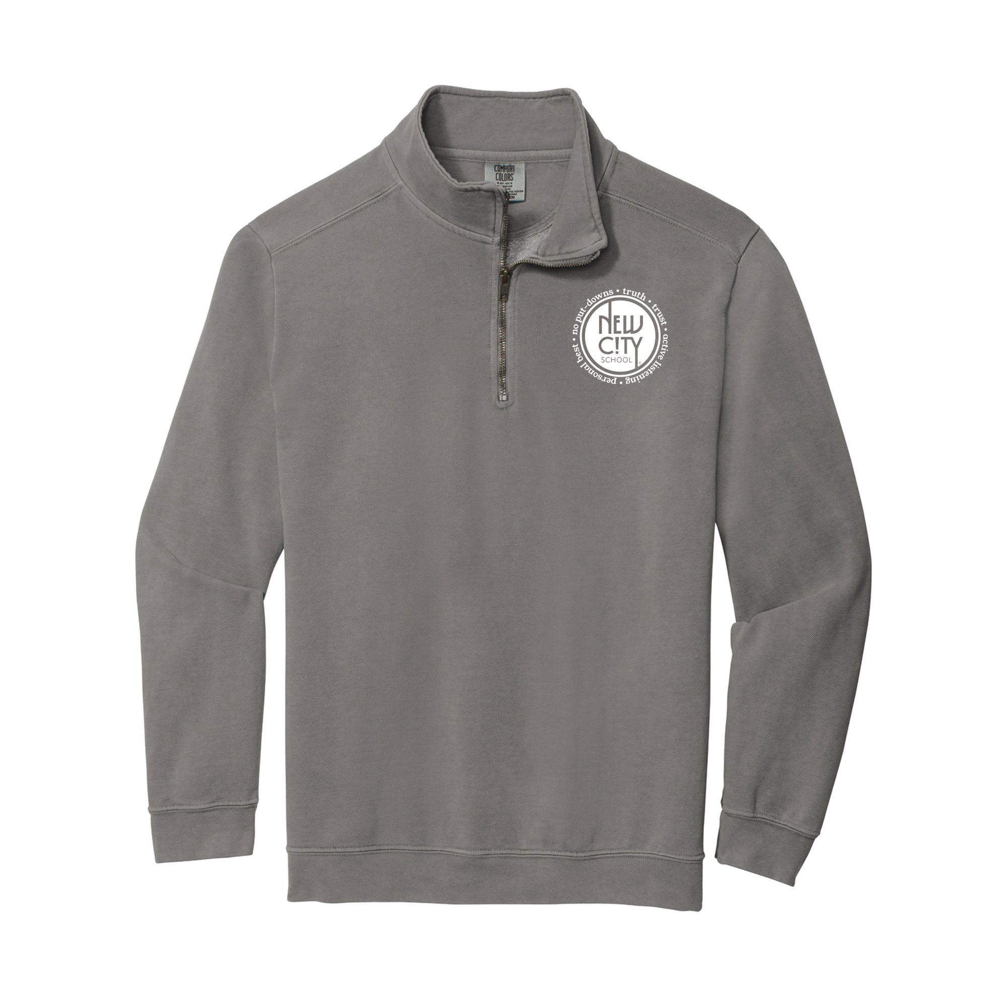New City School - Rules Circle Comfort Colors 1/4 Zip Sweatshirt