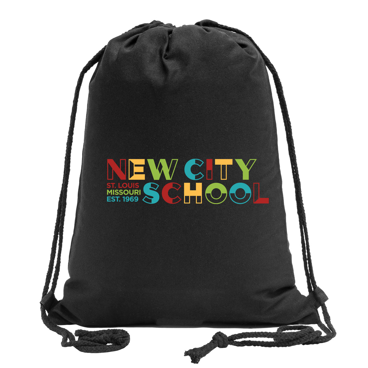 New City School - Building Blocks Cotton Drawstring Bag