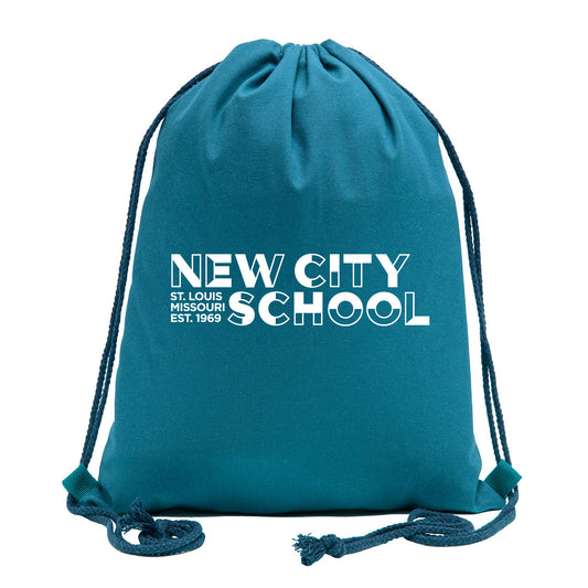New City School - Building Blocks Cotton Drawstring Bag