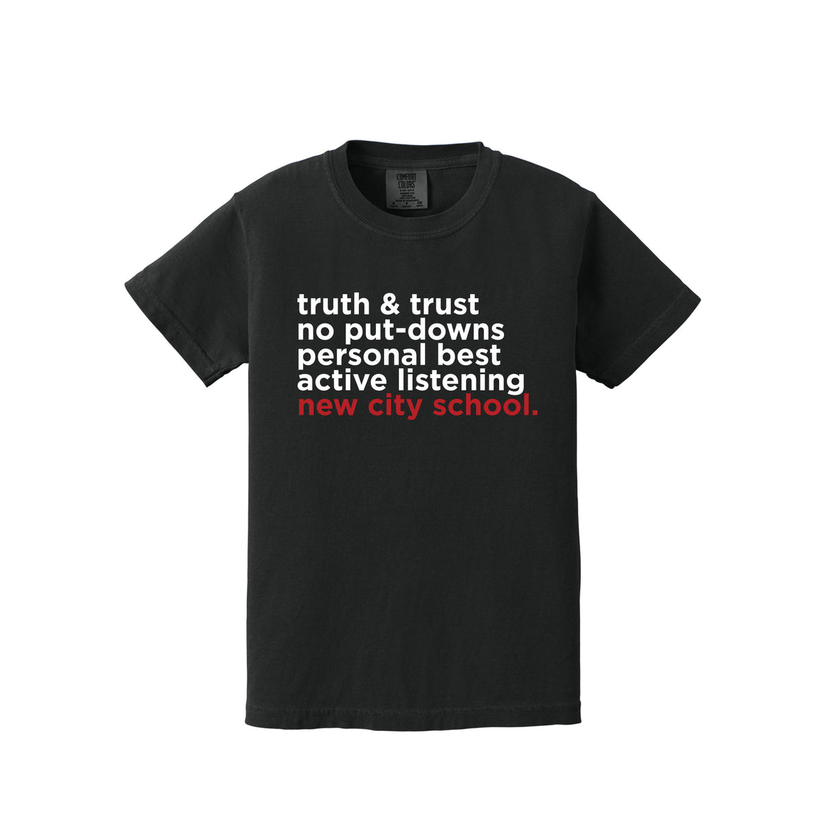 New City School - "Rules To Live By" Youth Comfort Colors Heavyweight Tee