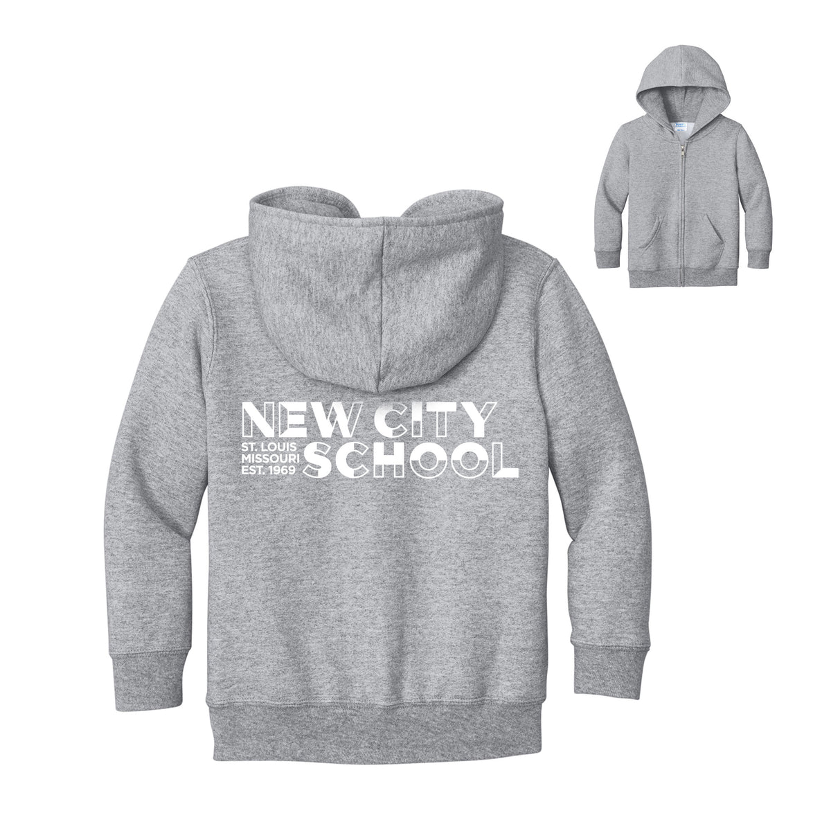 New City School - Building Blocks Toddler Port&Co Zip Hoodie