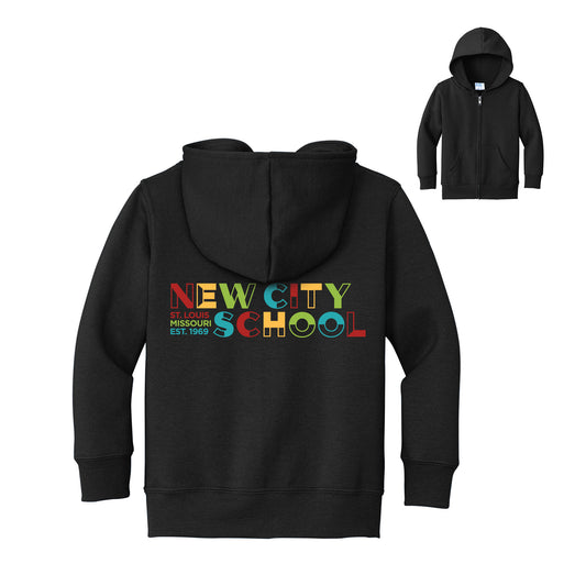 New City School - Building Blocks Toddler Port&Co Zip Hoodie