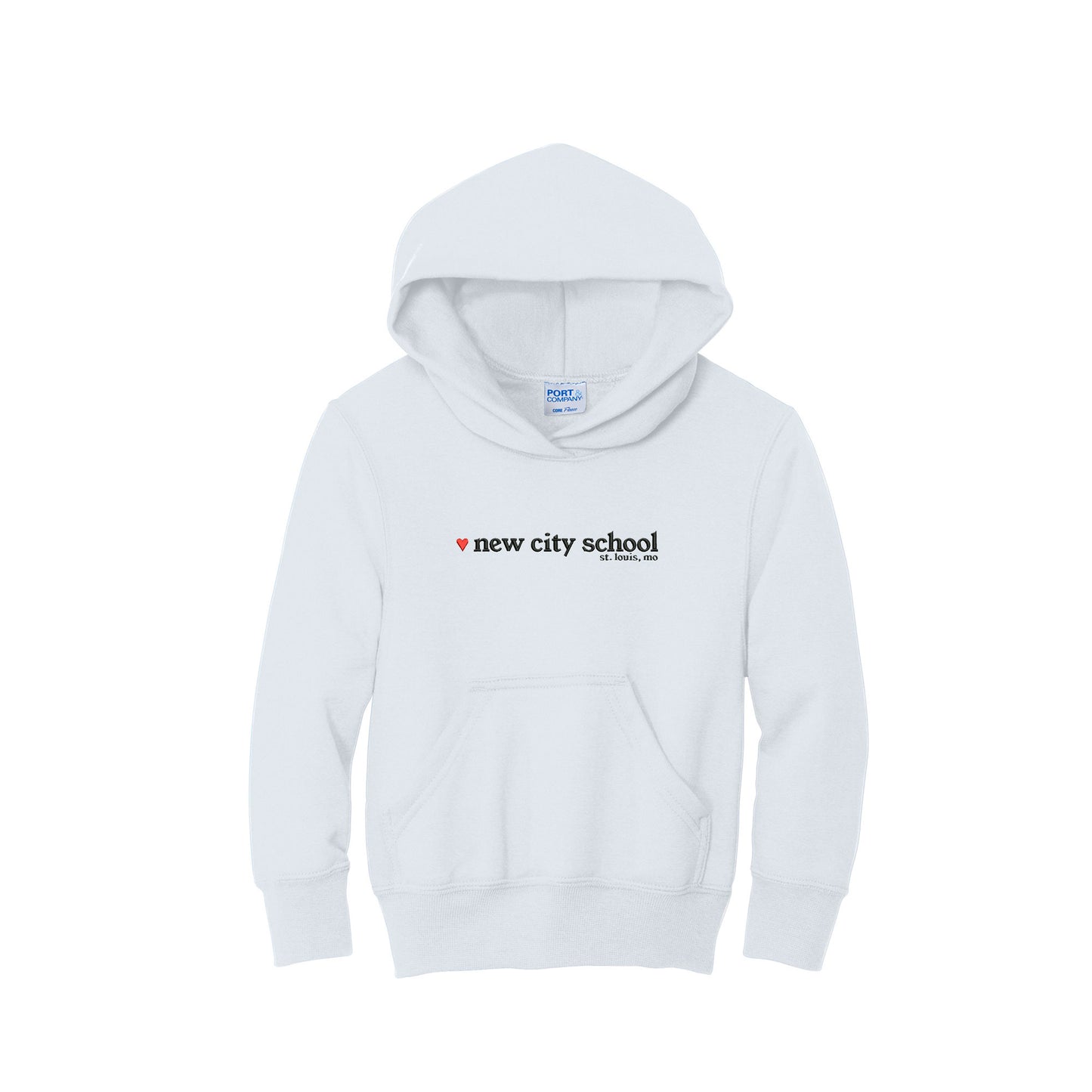 New City School - I <3 NCS Youth Port&Co Pullover Hoodie