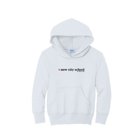 New City School - I <3 NCS Youth Port&Co Pullover Hoodie