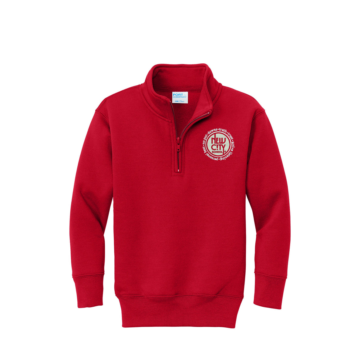 New City School - Rules Circle Youth Port&Co 1/4 Zip Sweatshirt