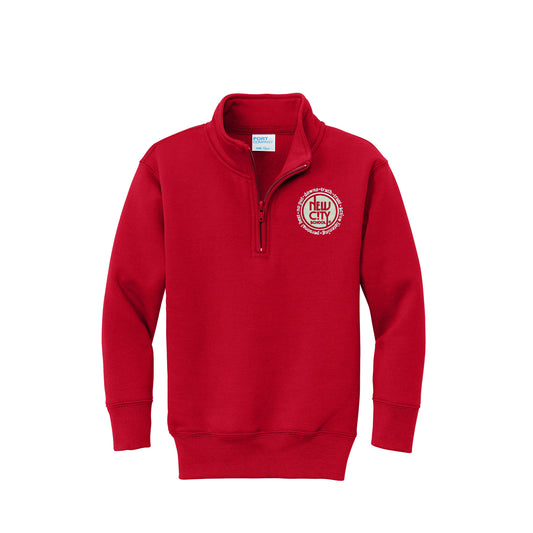 New City School - Rules Circle Youth Port&Co 1/4 Zip Sweatshirt