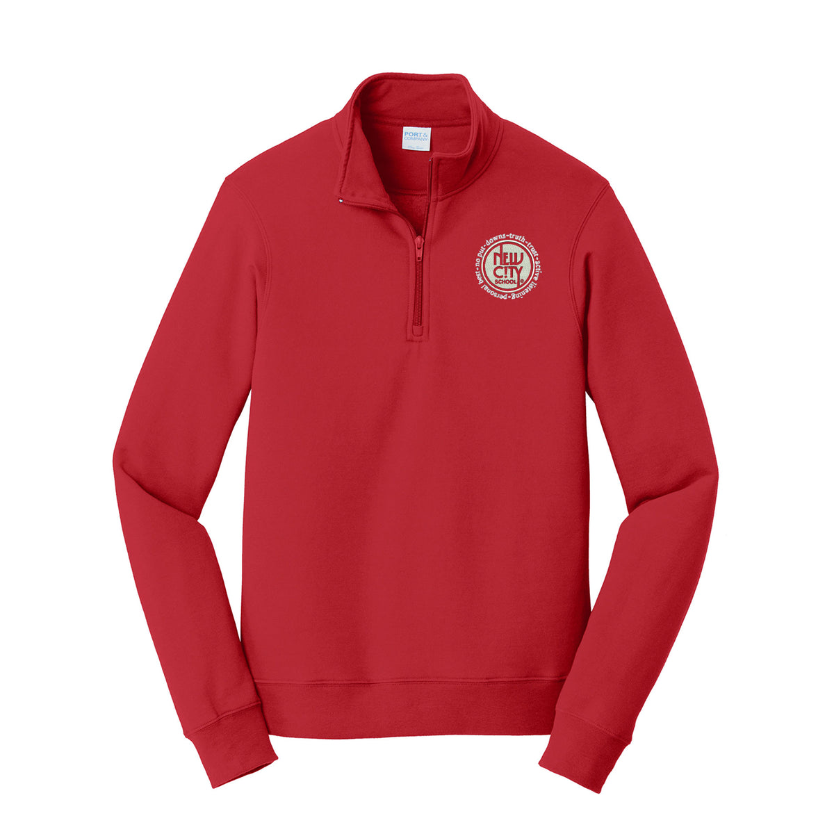 New City School - Rules Circle Unisex Port&Co 1/4 Zip Sweatshirt