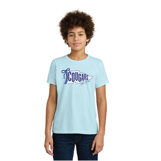 NVCS - Cougar Flag Ice Blue Youth CVC Tee
