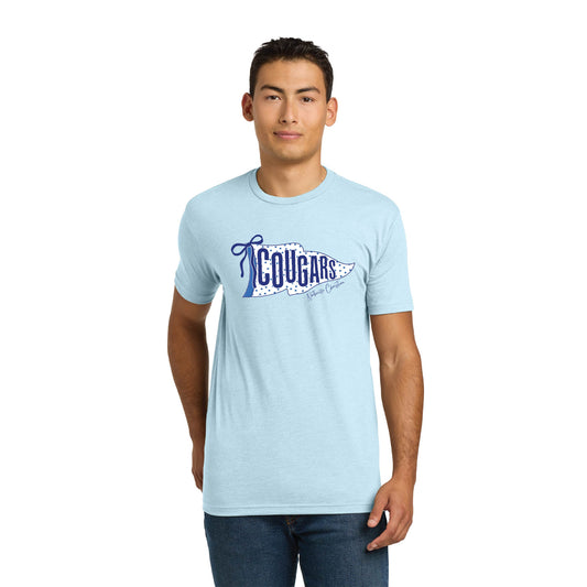 NVCS - Cougar Flag Ice Blue Adult CVC Tee
