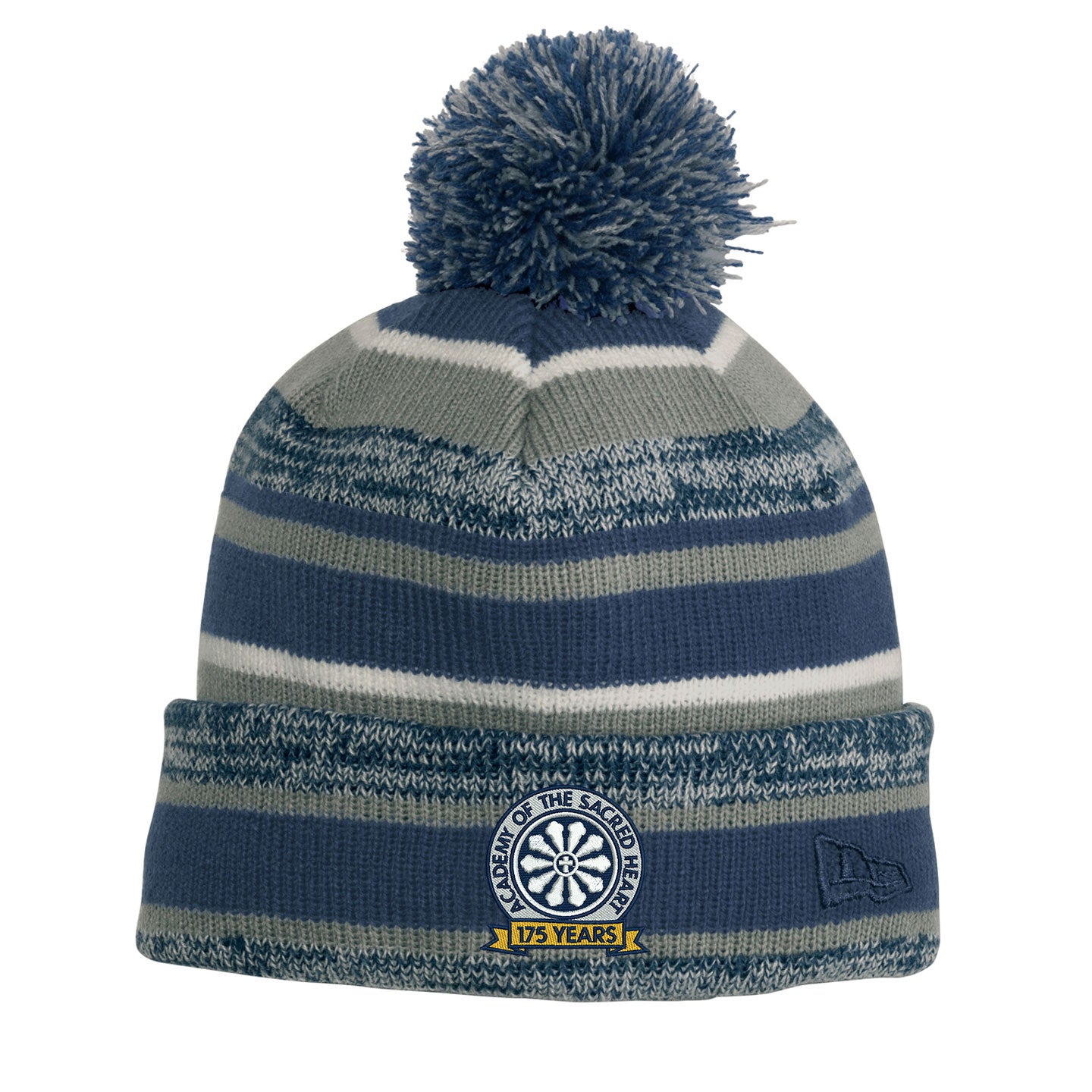 ASH -  Embroidered 175Years New Era Pom-pom Beanie