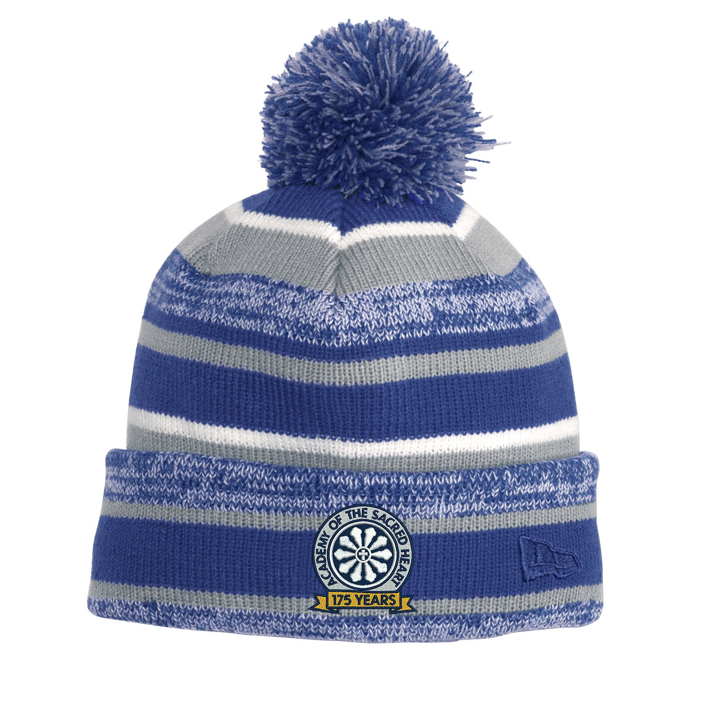 ASH -  Embroidered 175Years New Era Pom-pom Beanie