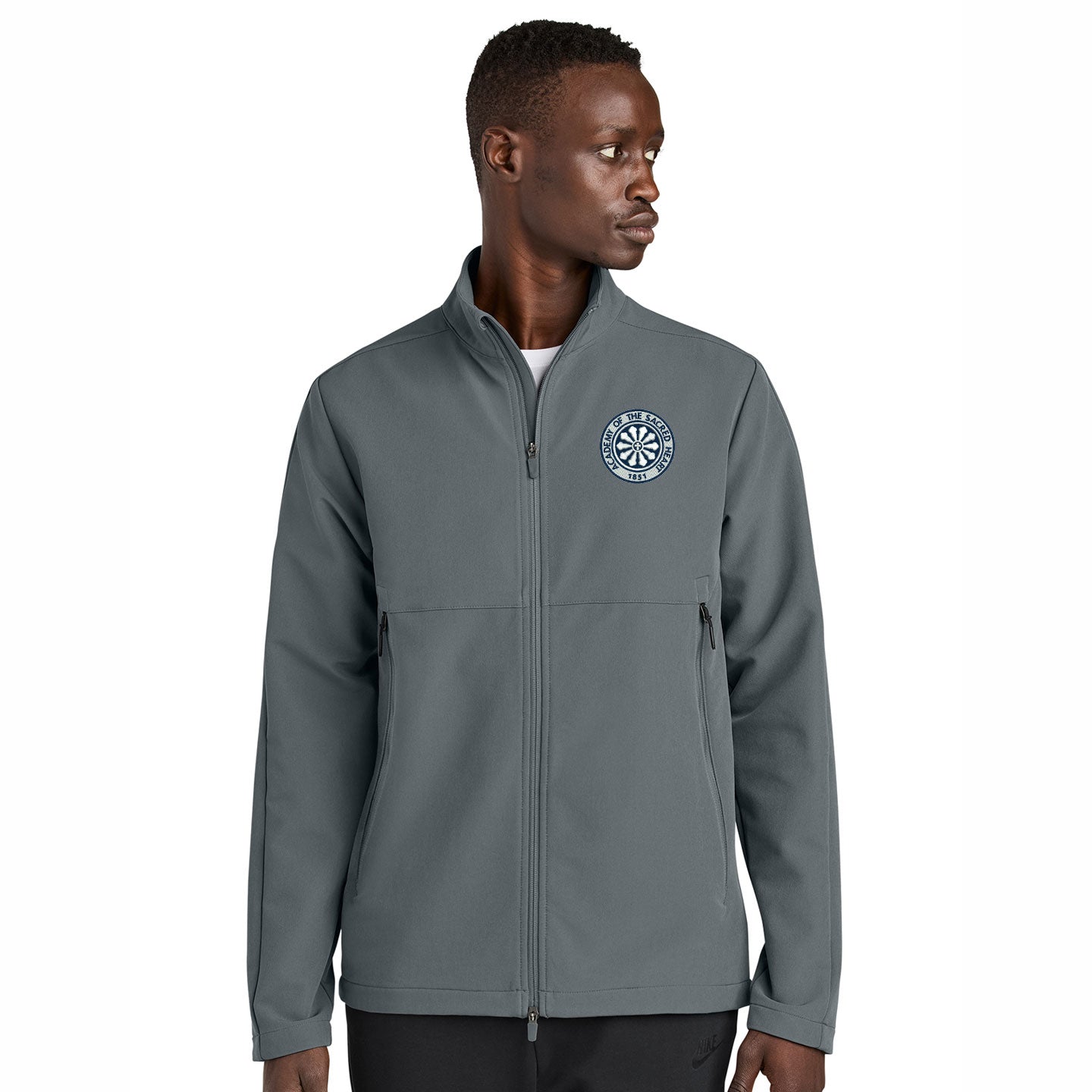 ASH -  Embroidered Rose Window Unisex Nike Full-Zip Soft Shell Jacket