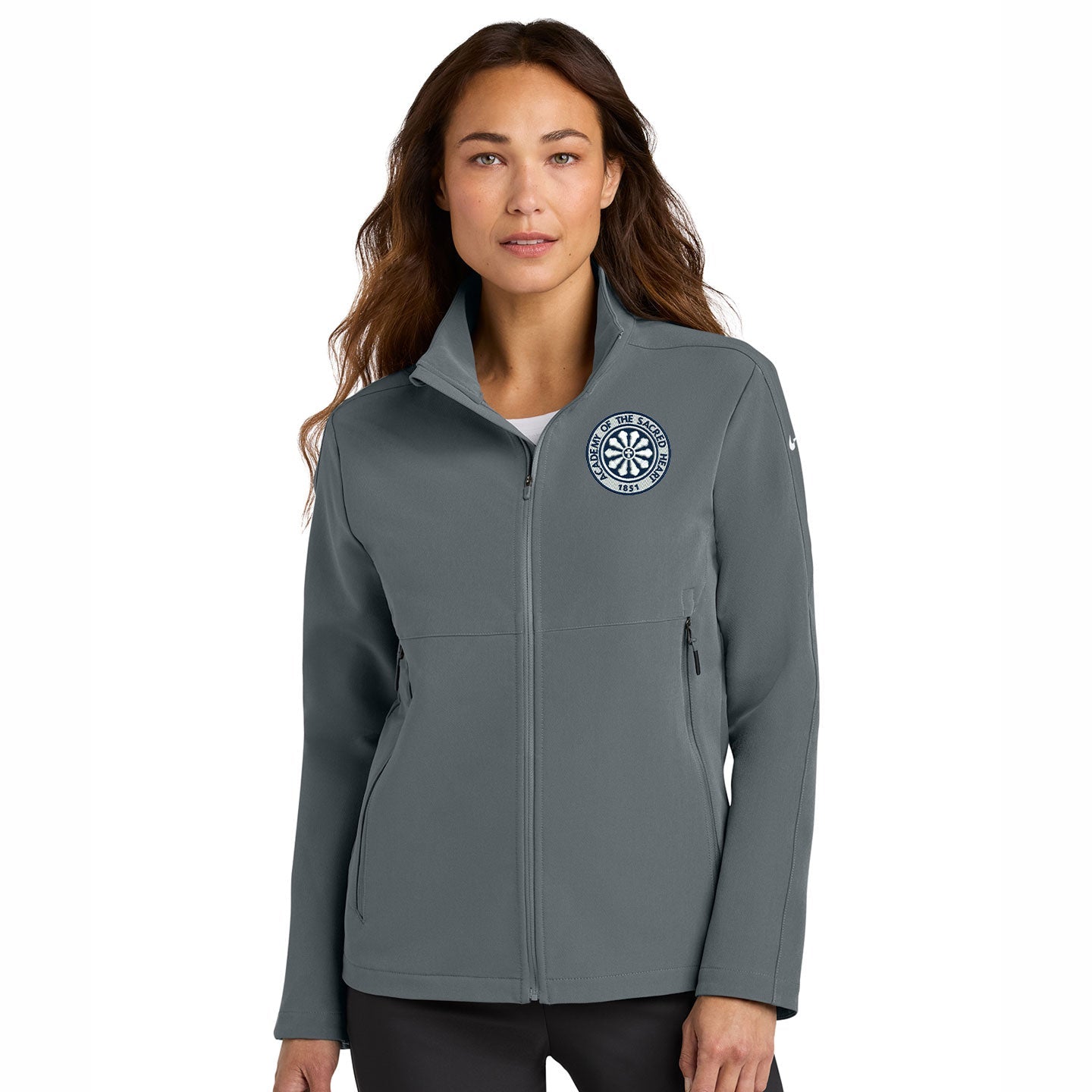 ASH -  Embroidered Rose Window Women's Nike Full-Zip Soft Shell Jacket