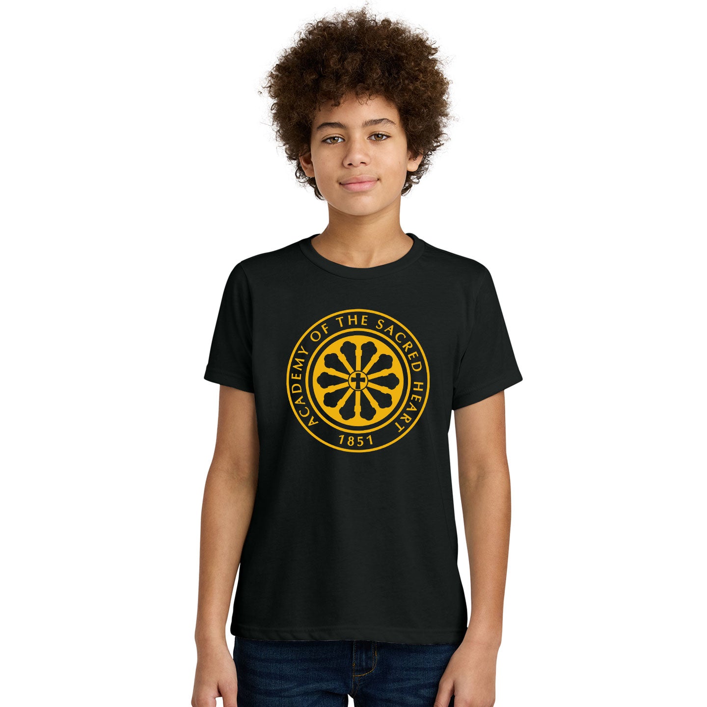 ASH - Printed Rose Window Youth Next Level Blend Tee