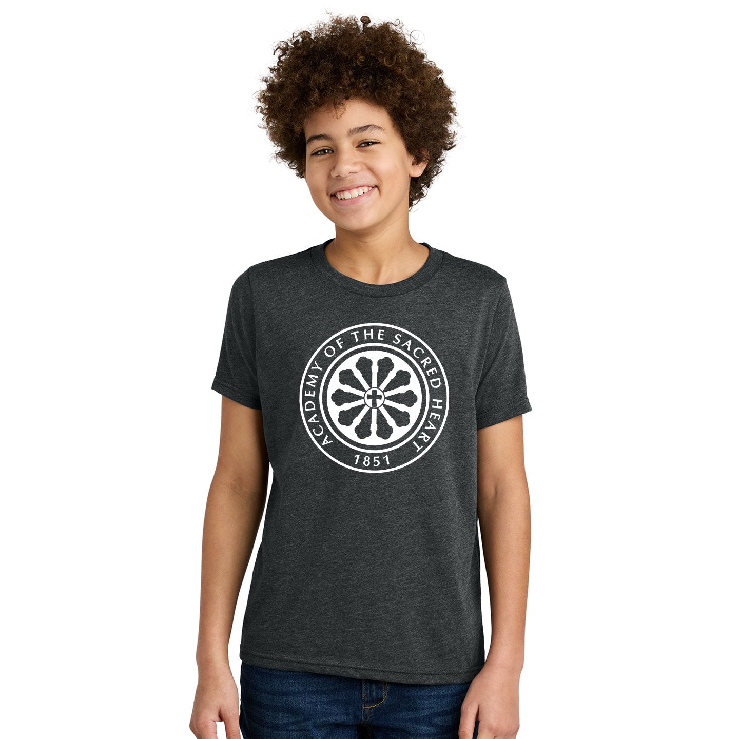 ASH - Printed Rose Window Youth Next Level Blend Tee