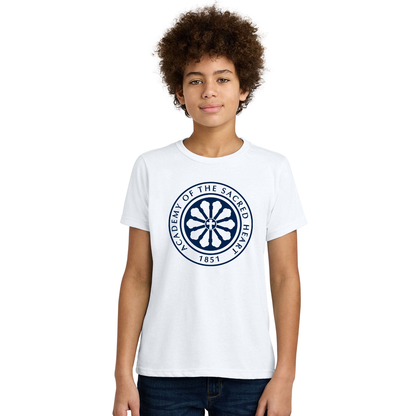 ASH - Printed Rose Window Youth Next Level Blend Tee