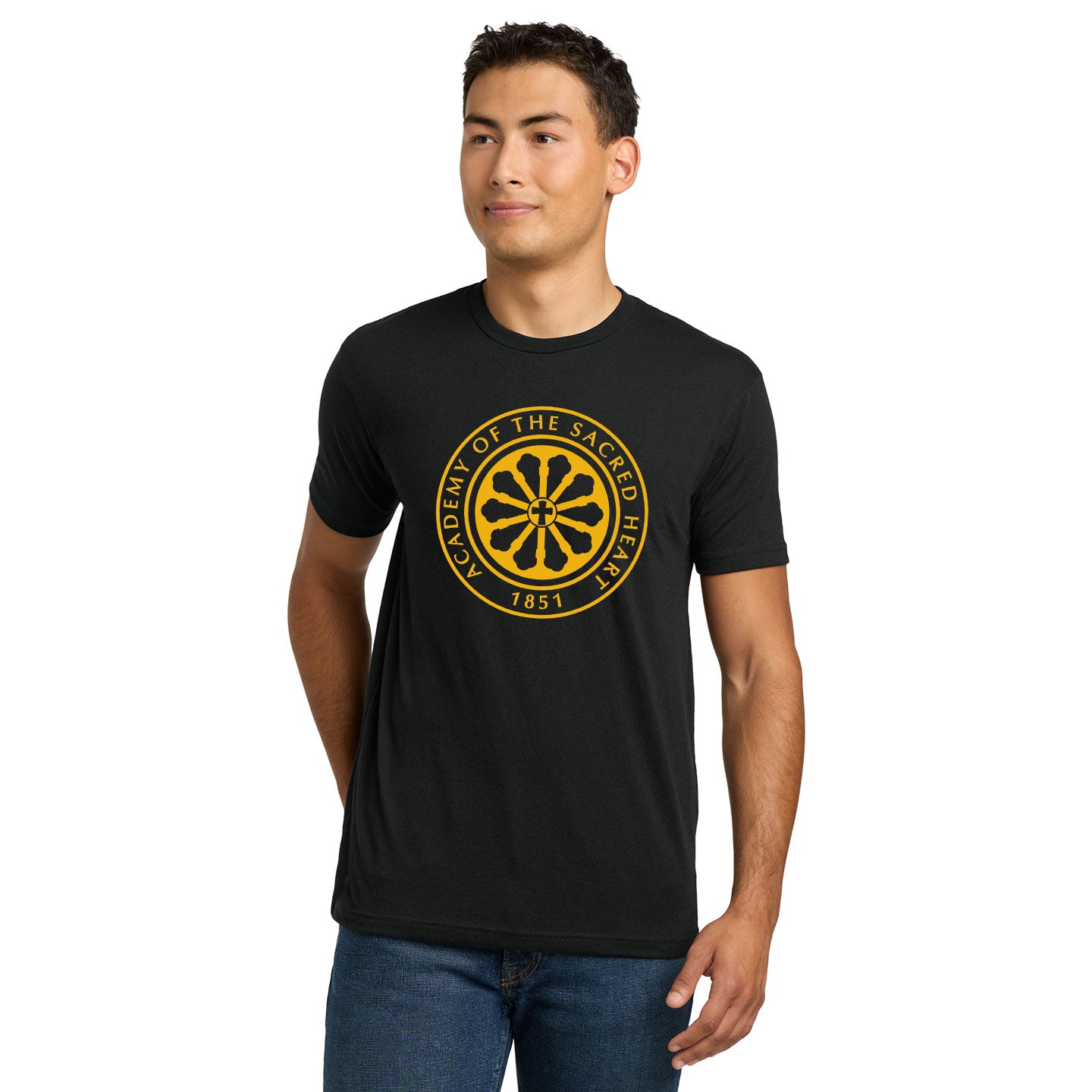 ASH - Printed Rose Window Unisex Next Level Blend Tee