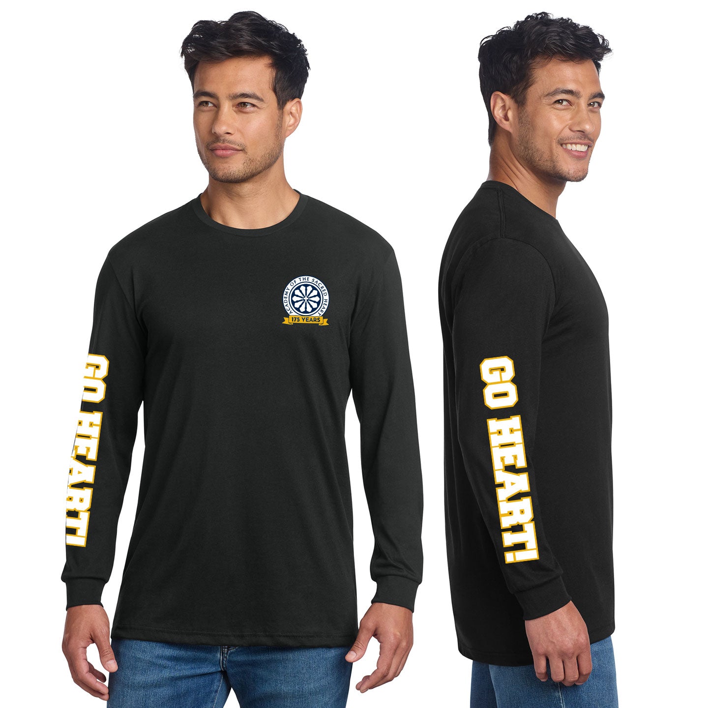 ASH - Go Heart! Printed Unisex Next Level Blend Long Sleeve
