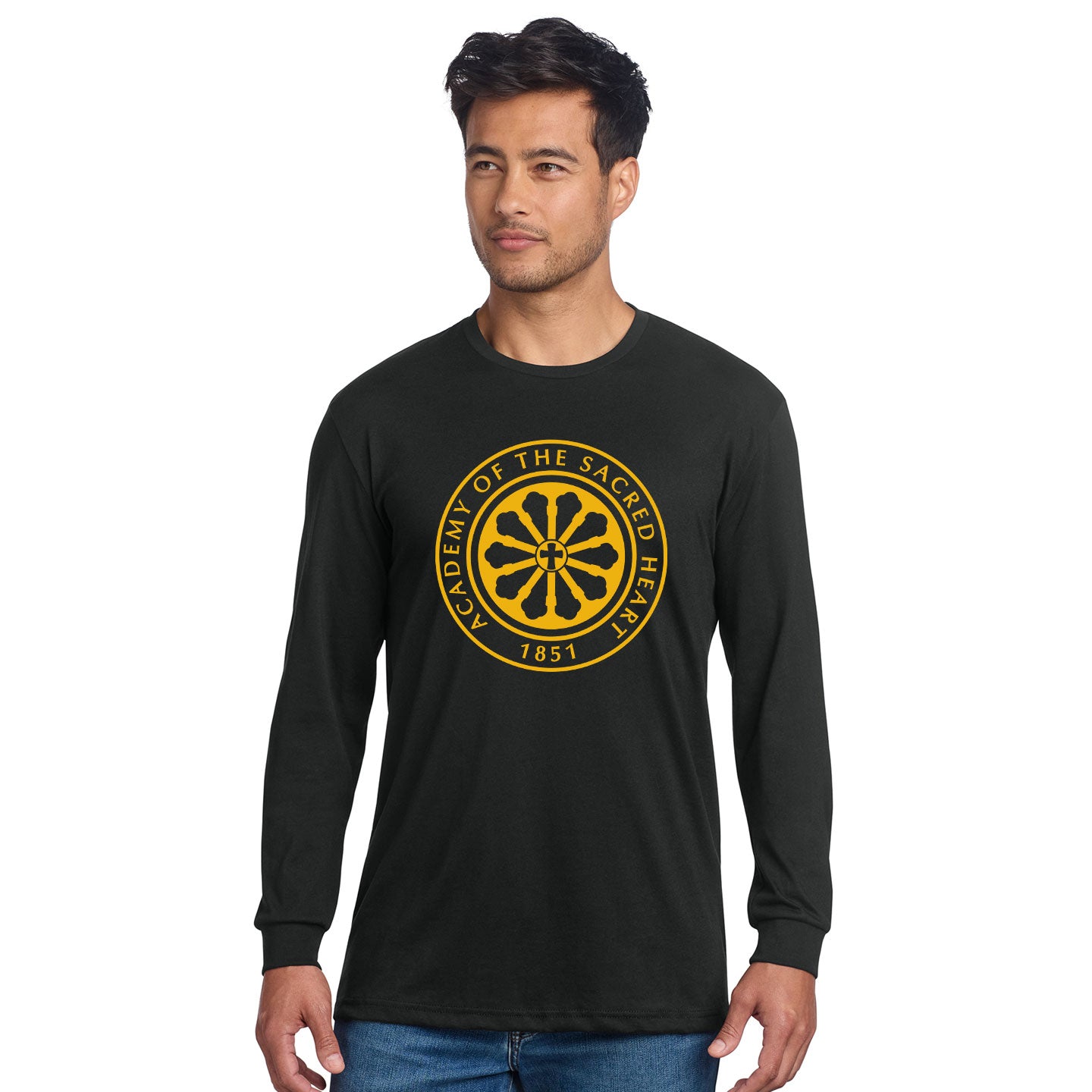 ASH - Printed Rose Window Unisex Next Level Blend Long Sleeve