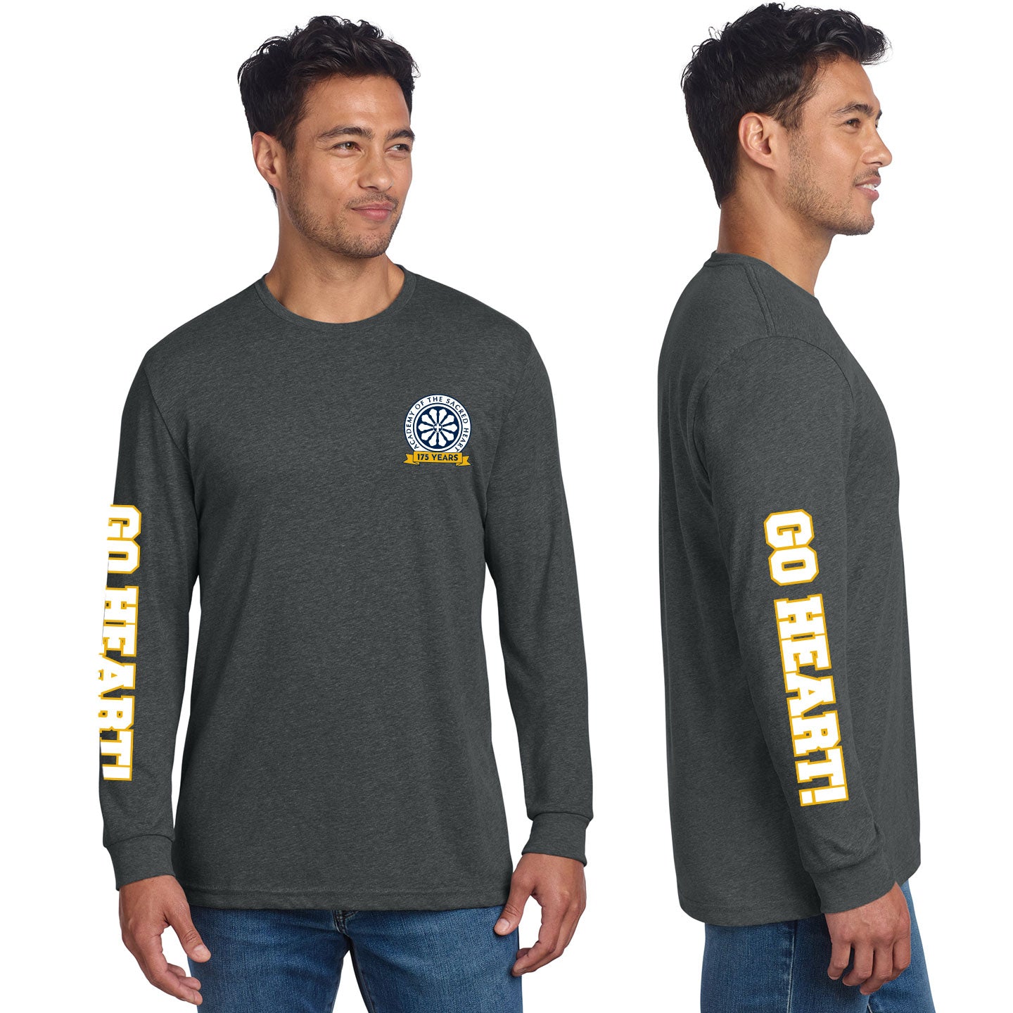 ASH - Go Heart! Printed Unisex Next Level Blend Long Sleeve