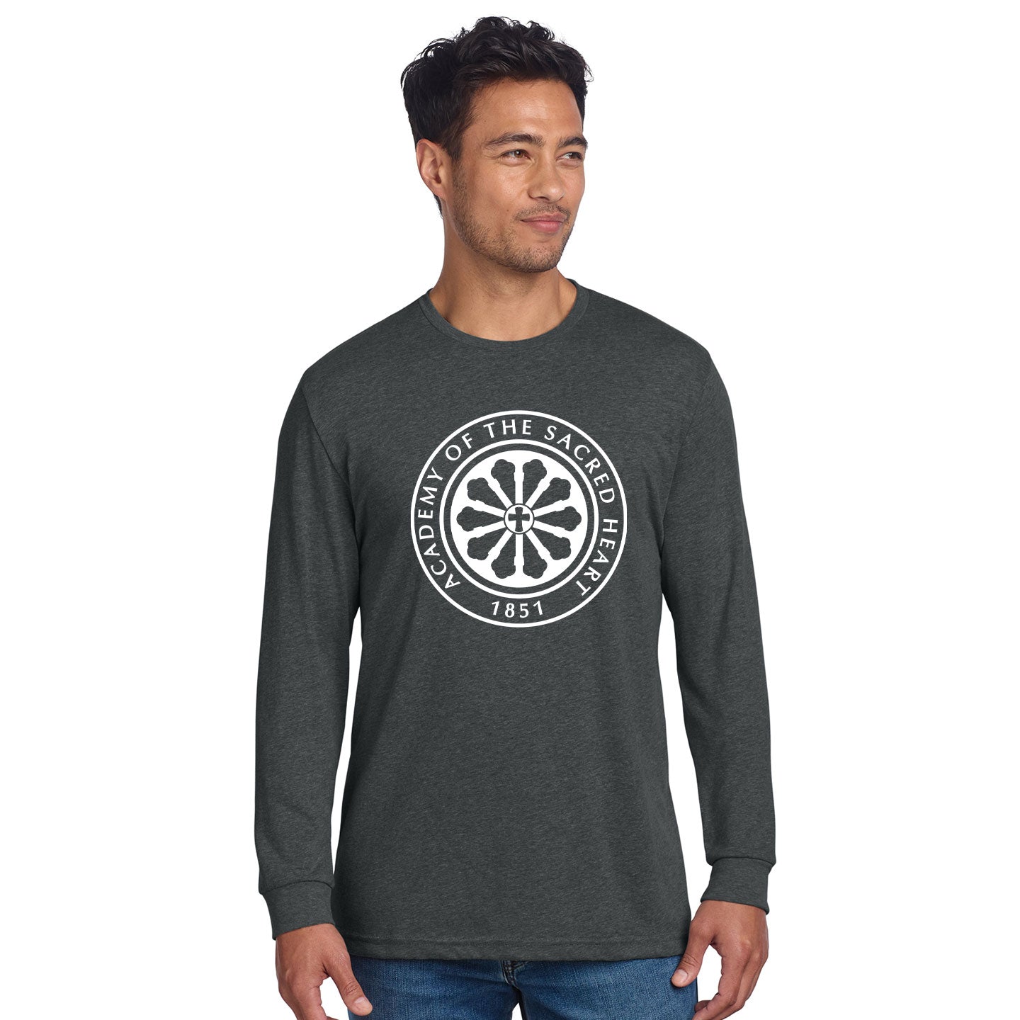 ASH - Printed Rose Window Unisex Next Level Blend Long Sleeve