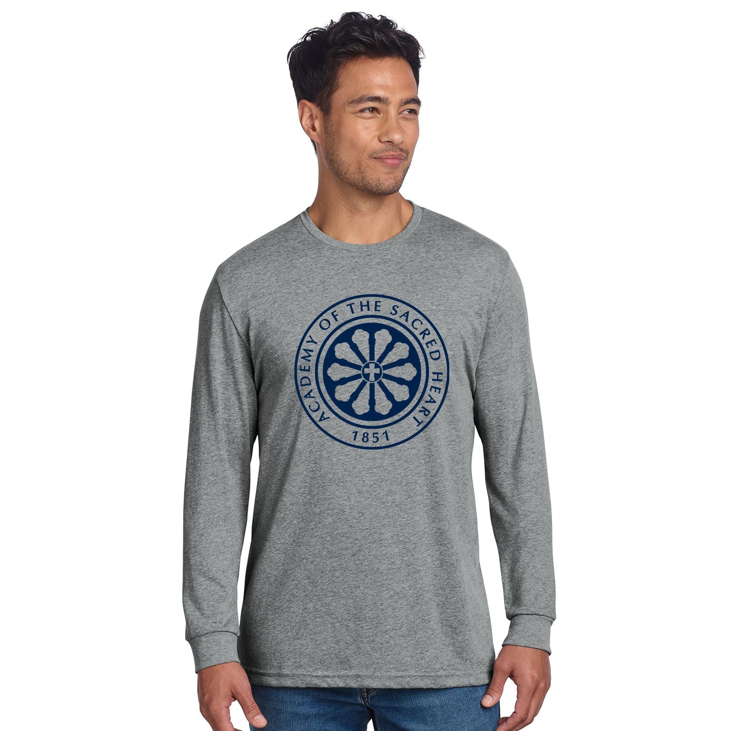 ASH - Printed Rose Window Unisex Next Level Blend Long Sleeve