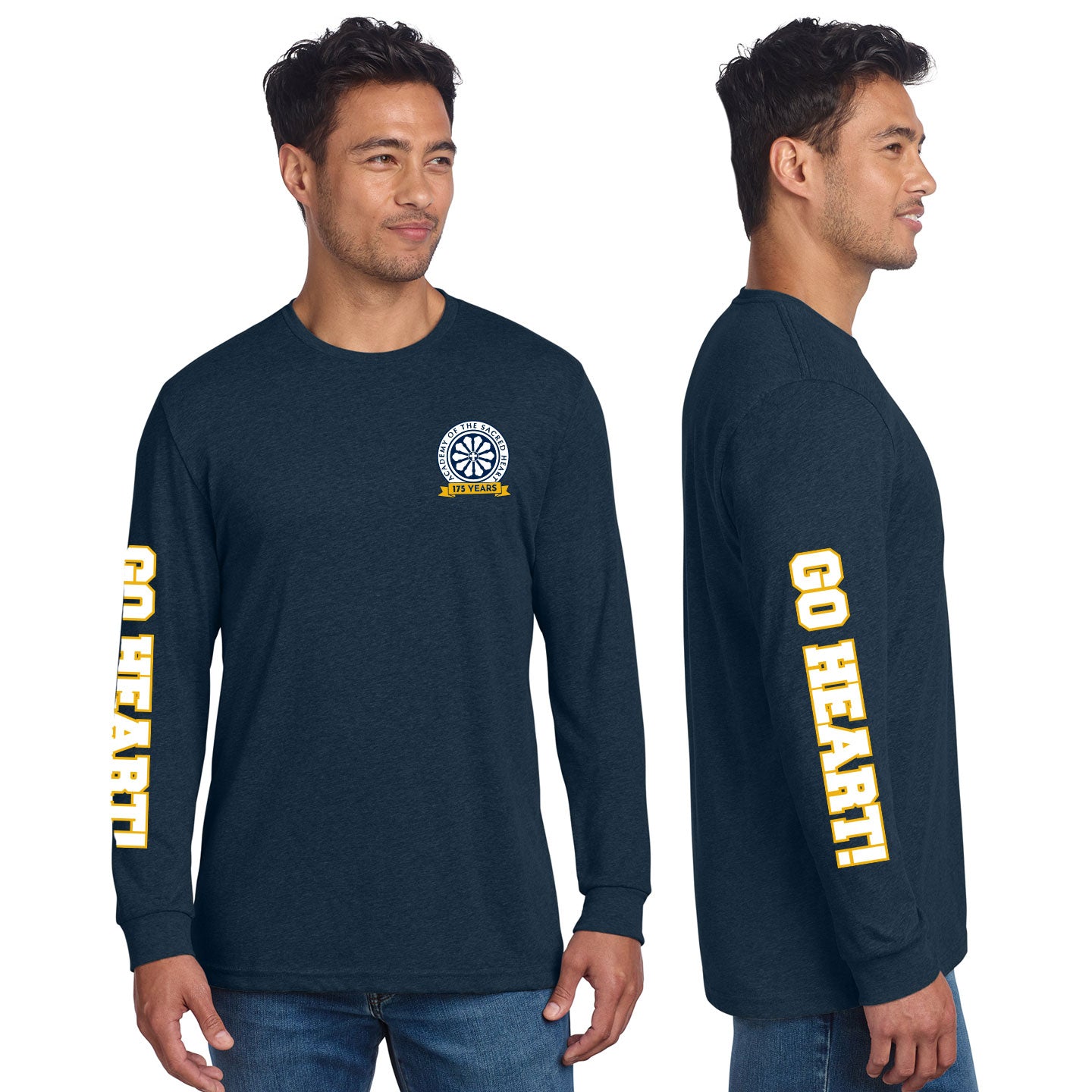 ASH - Go Heart! Printed Unisex Next Level Blend Long Sleeve