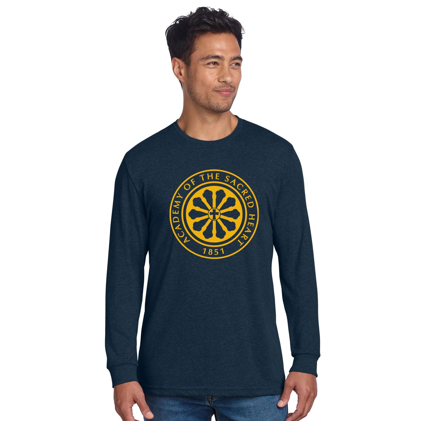 ASH - Printed Rose Window Unisex Next Level Blend Long Sleeve
