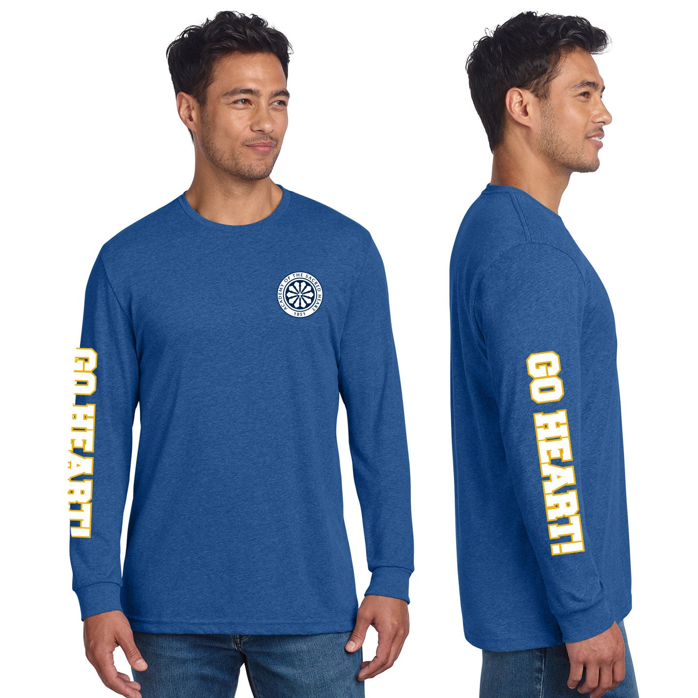 ASH - Go Heart! Printed Unisex Next Level Blend Long Sleeve