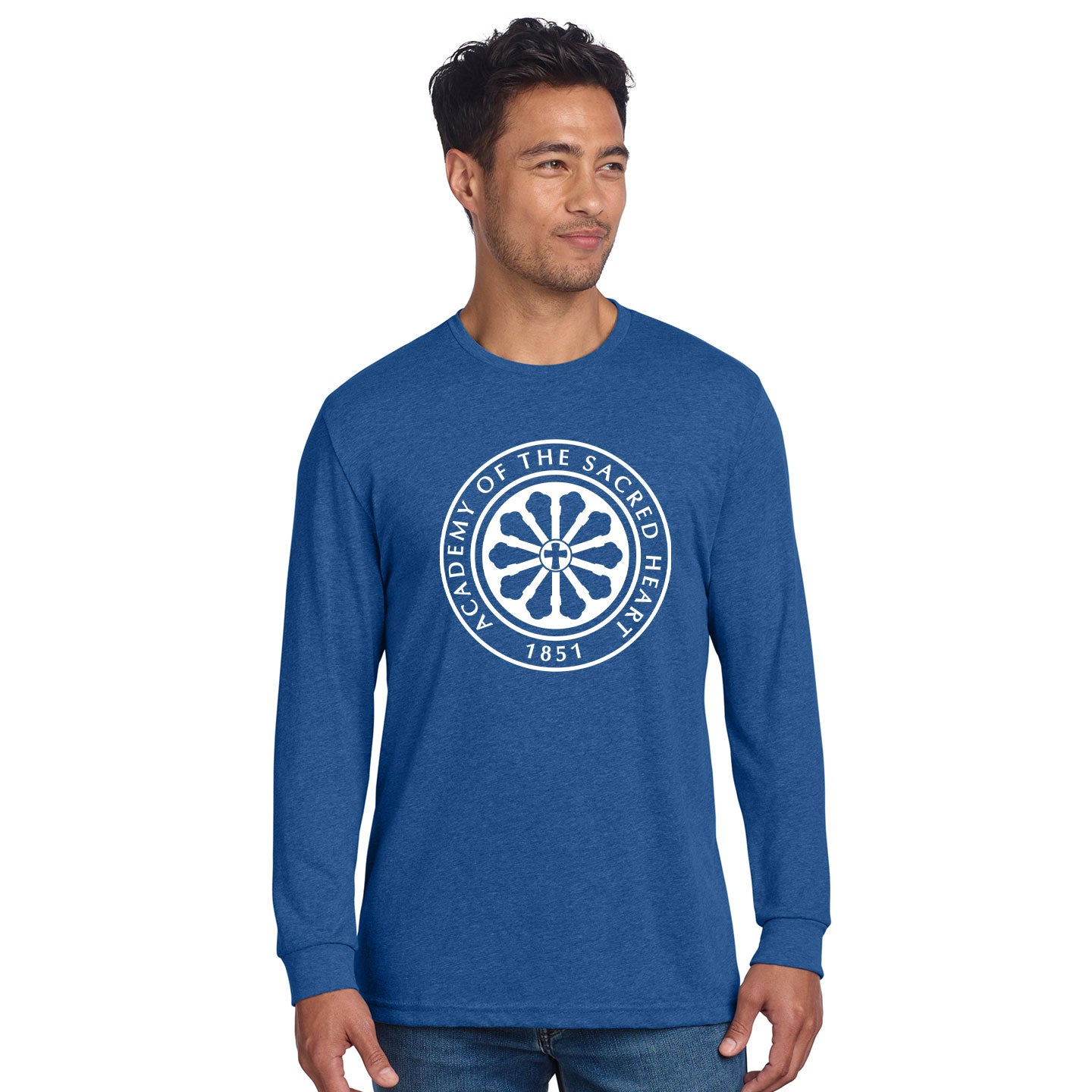 ASH - Printed Rose Window Unisex Next Level Blend Long Sleeve