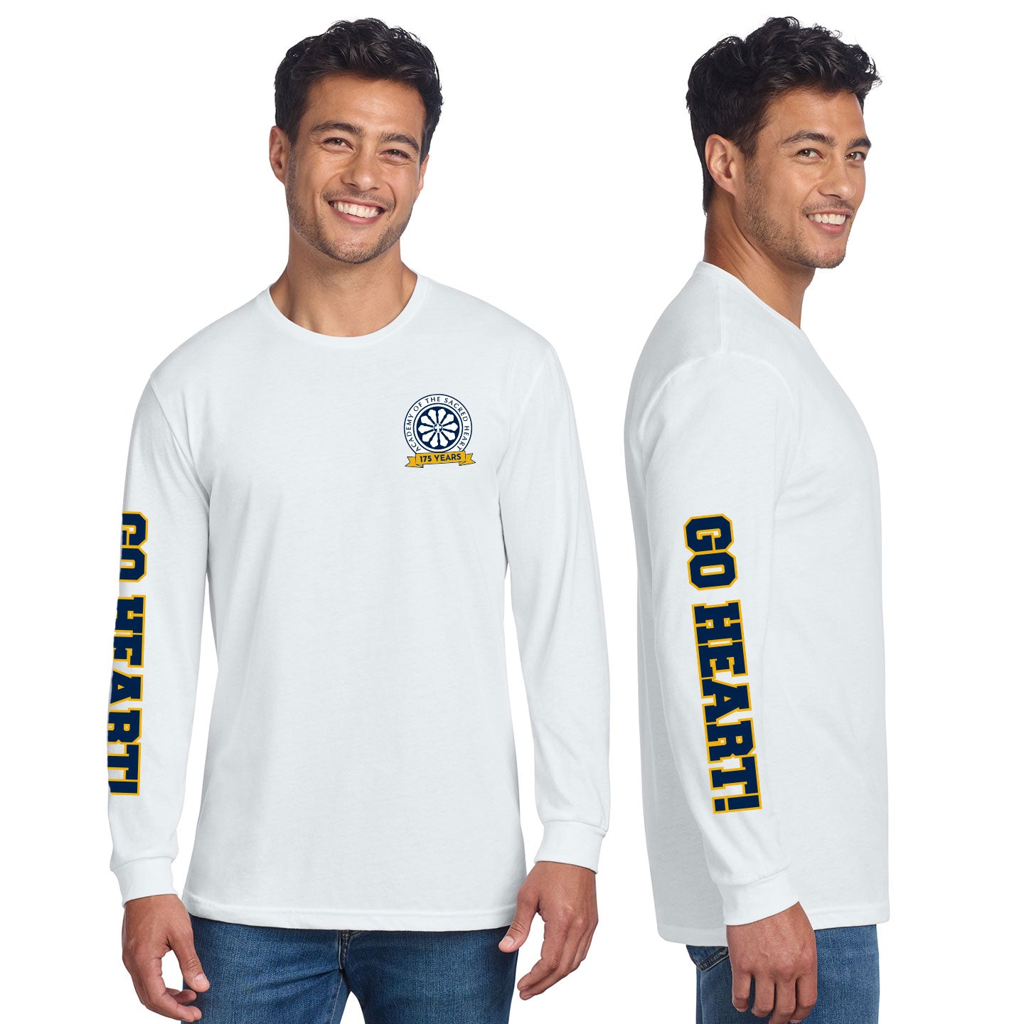 ASH - Go Heart! Printed Unisex Next Level Blend Long Sleeve