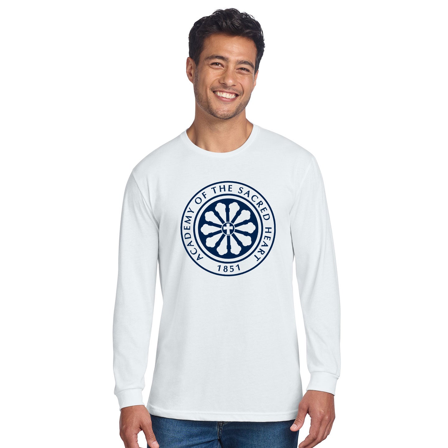 ASH - Printed Rose Window Unisex Next Level Blend Long Sleeve