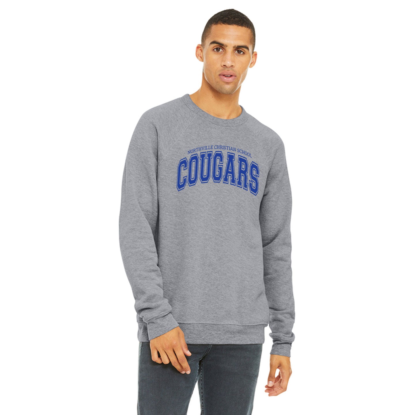 NVCS - Cougars Wordmark Raglan Fleece Sweatshirt
