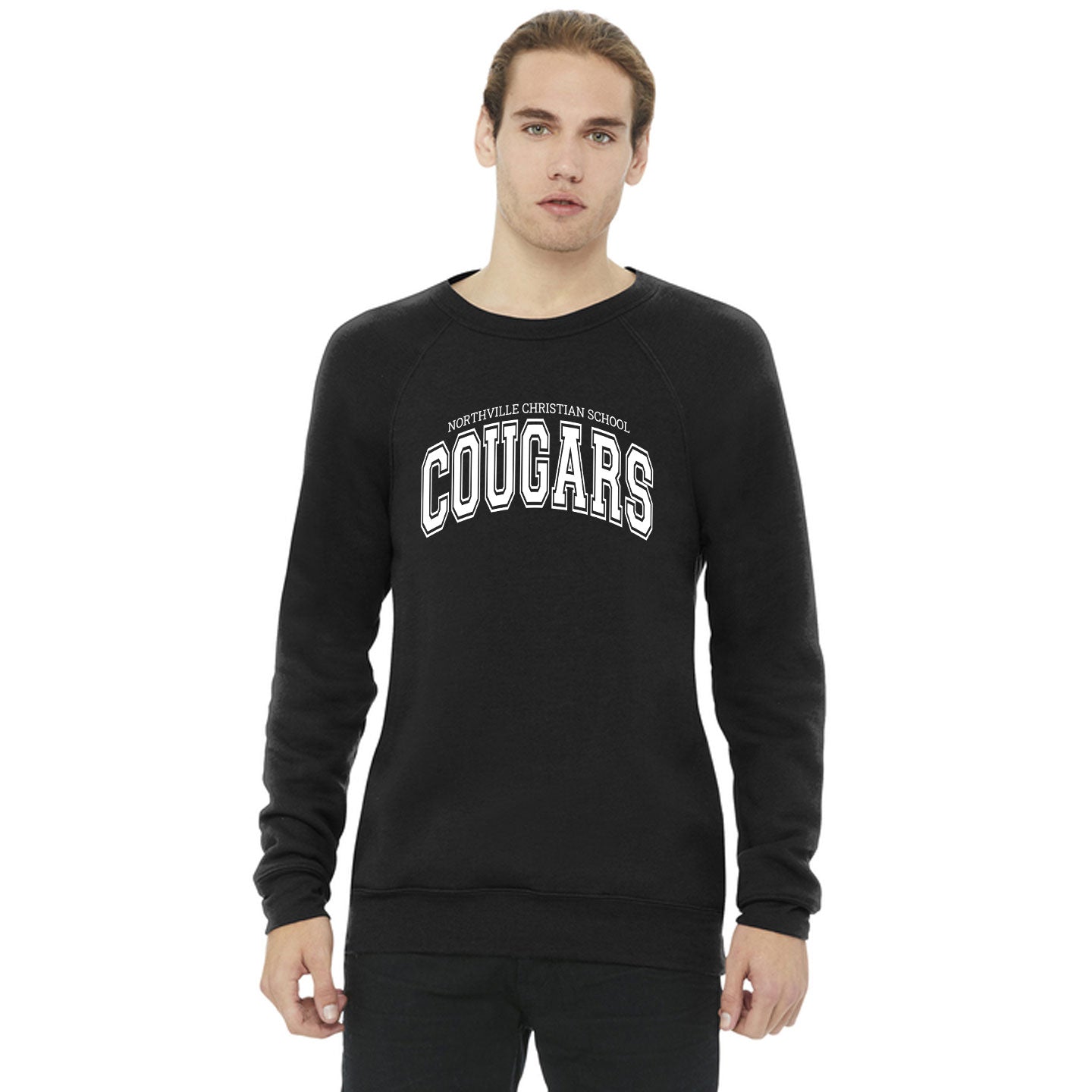 NVCS - Cougars Wordmark Raglan Fleece Sweatshirt