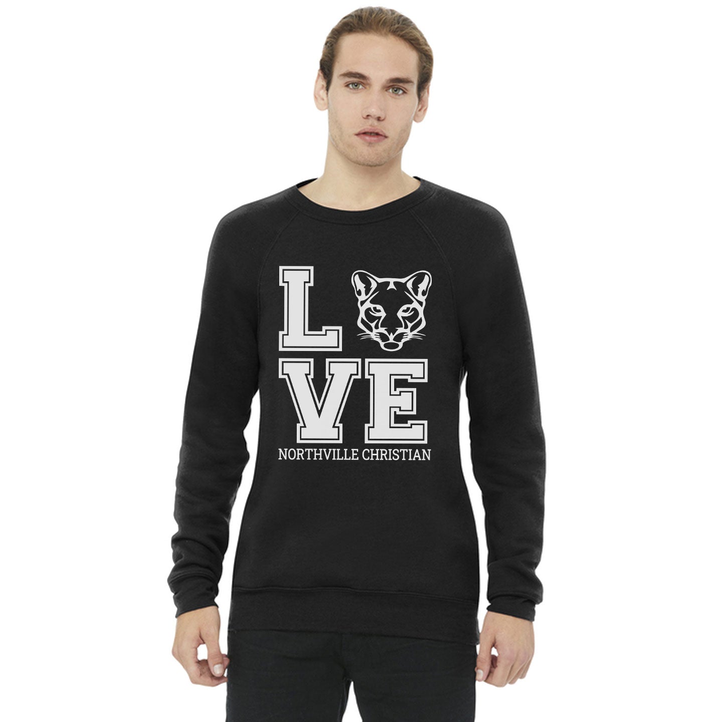 NVCS - Cougar Love Unisex Adult Raglan Fleece Sweatshirt